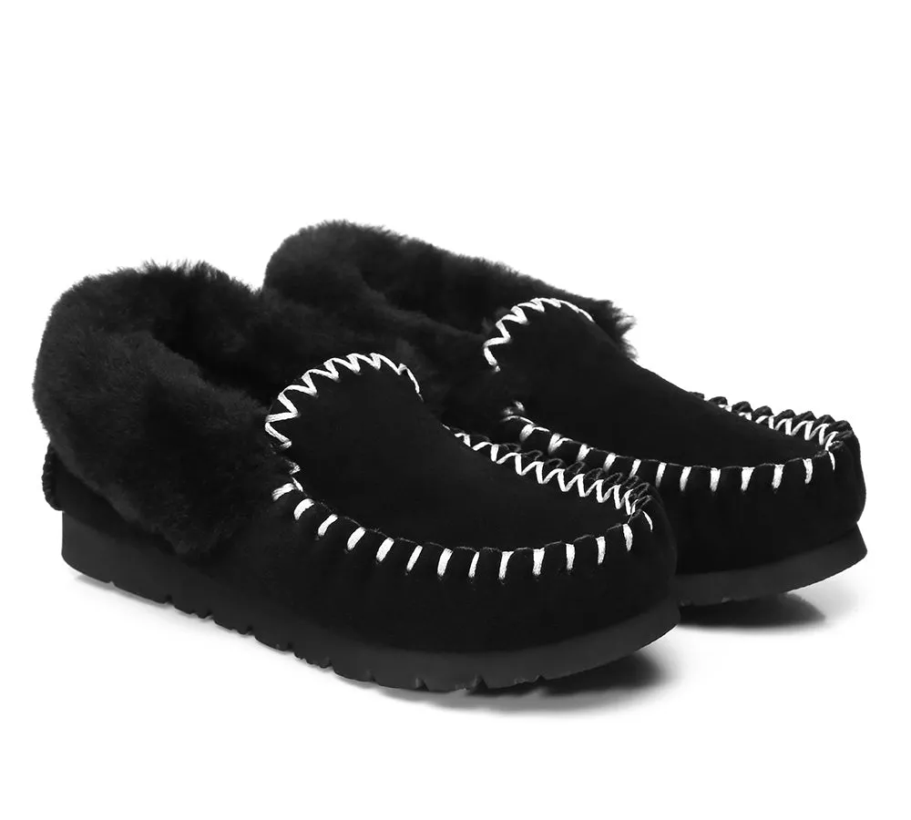 AUSTRALIAN SHEPHERD® UGG Slippers Kids Sheepskin Wool Ankle Popo Moccasins