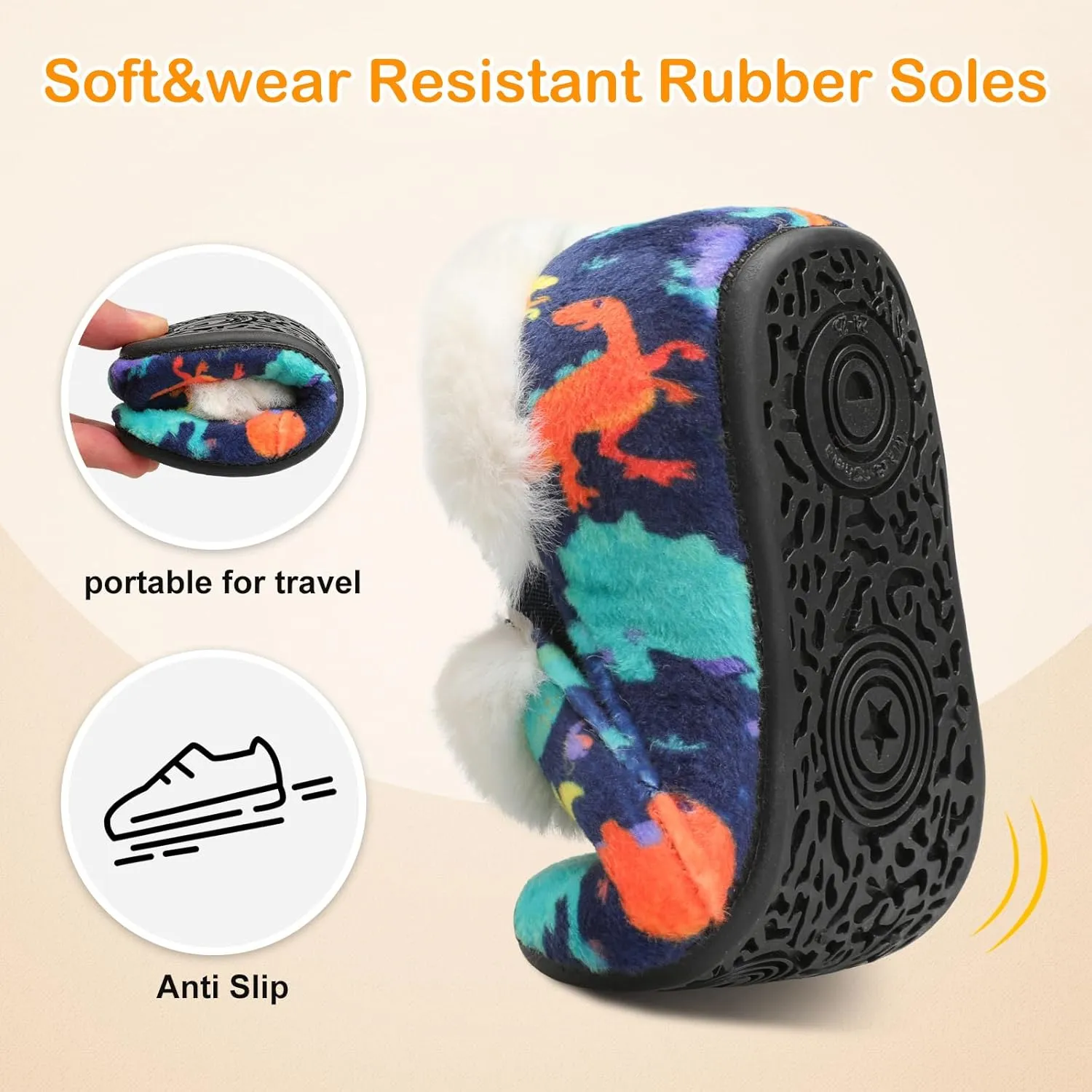 Centipede Demon Toddler Slippers for Boys Girls Slip on Kids Baby Toddlers House Shoes Lightweight Barefoot Furry Sock Shoes Indoor Outdoor Warm Walking Shoe