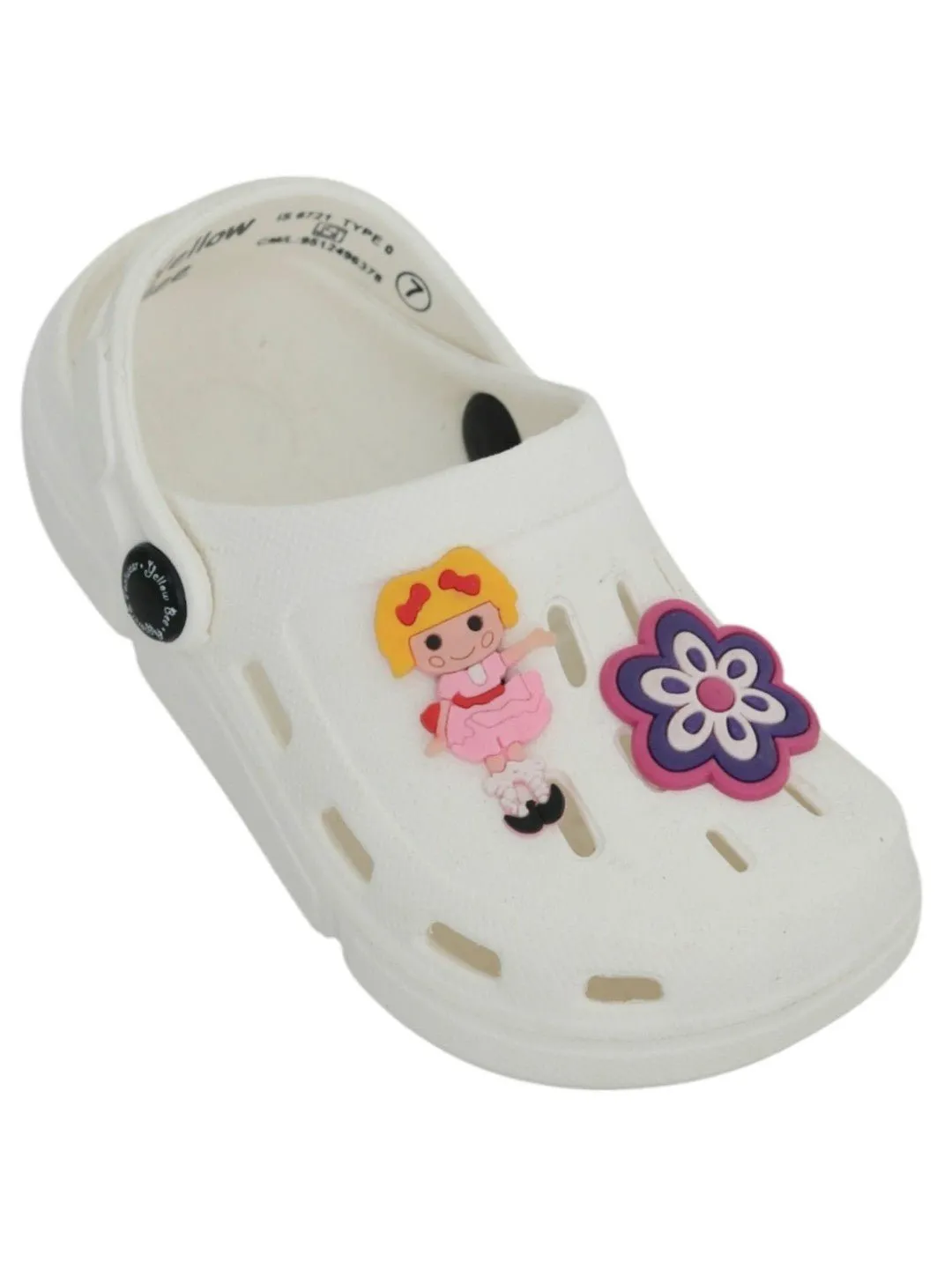 Charming Butterfly, Flower and Doll Charms Clogs for Girls