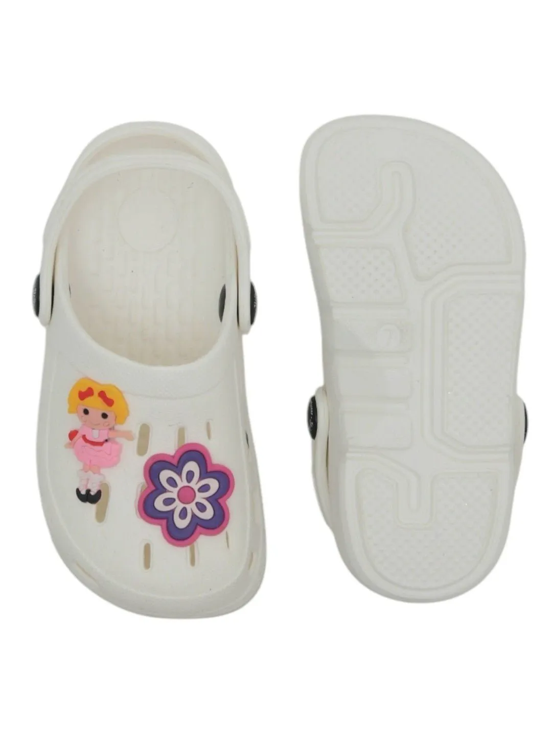 Charming Butterfly, Flower and Doll Charms Clogs for Girls