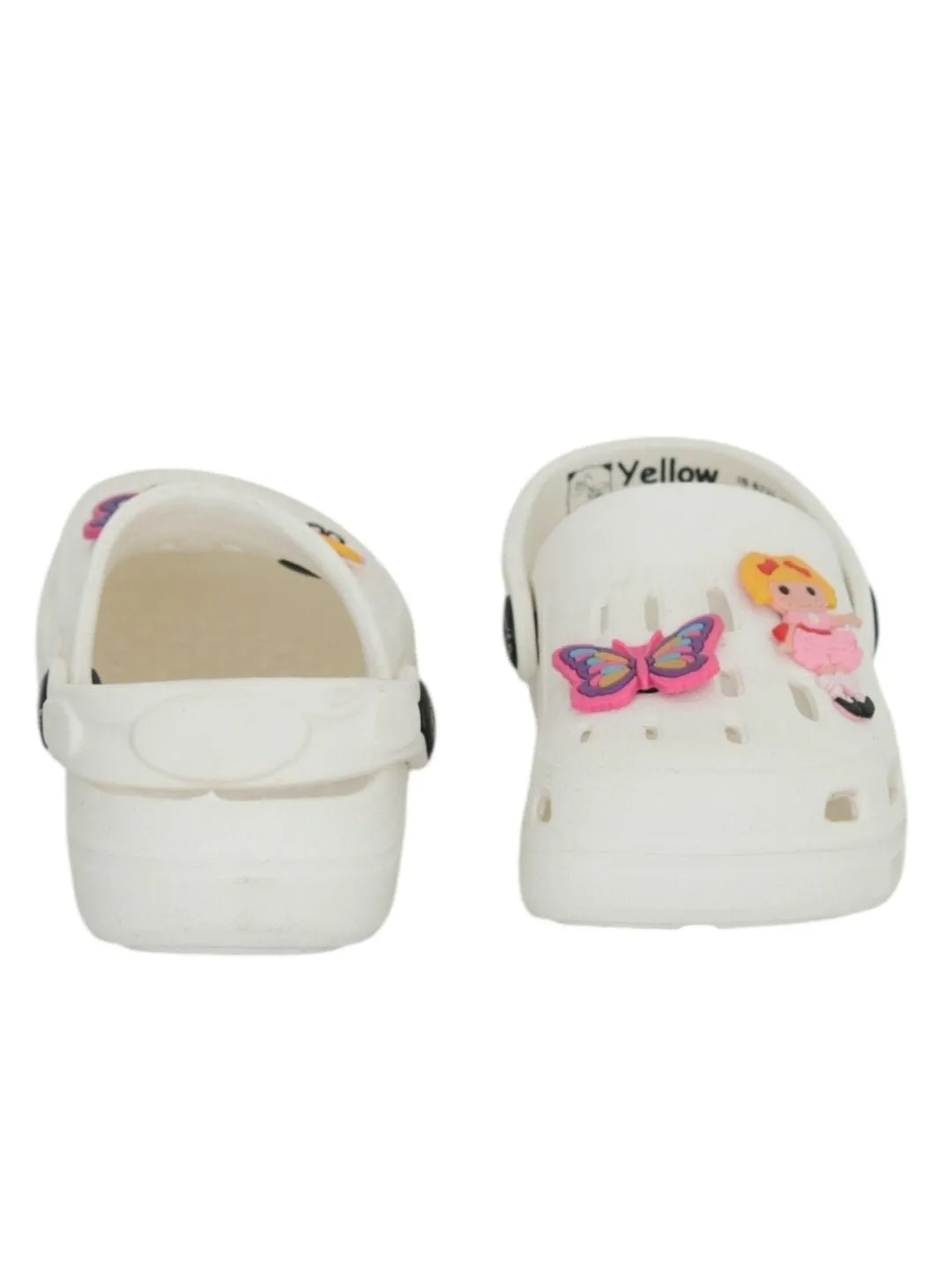 Charming Butterfly, Flower and Doll Charms Clogs for Girls