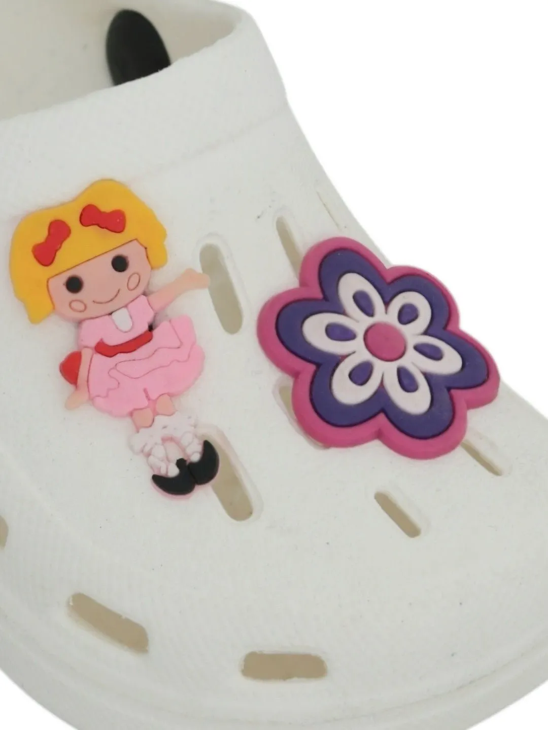 Charming Butterfly, Flower and Doll Charms Clogs for Girls