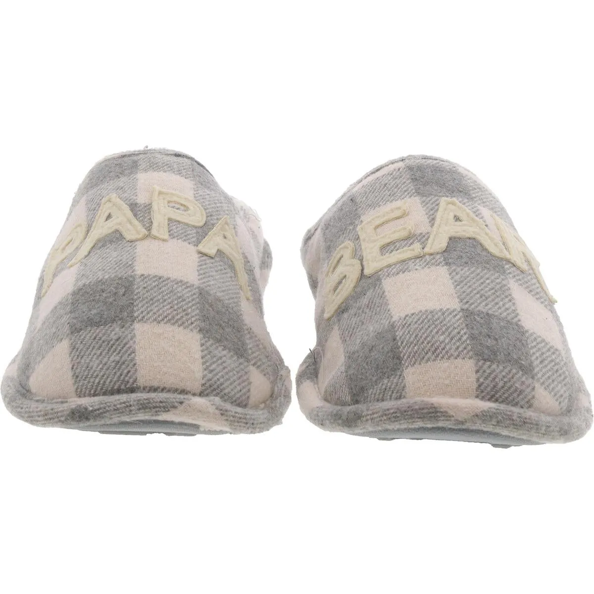 Dearfoams Mens Faux Fur Lined Embellished Slide Slippers
