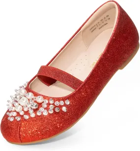 DREAM PAIRS Girls Ballet Flats Flower Shoes Mary Jane Ballerina Flat Dress Shoes for Daily/Wedding/Party