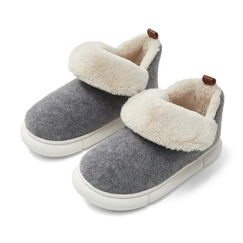 Faux Fur Lined Indoor Slippers