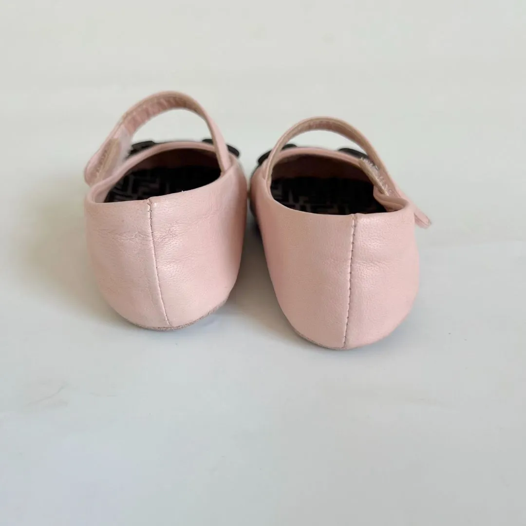 Fendi Kids FF Animal Toecap Ballerina Flats