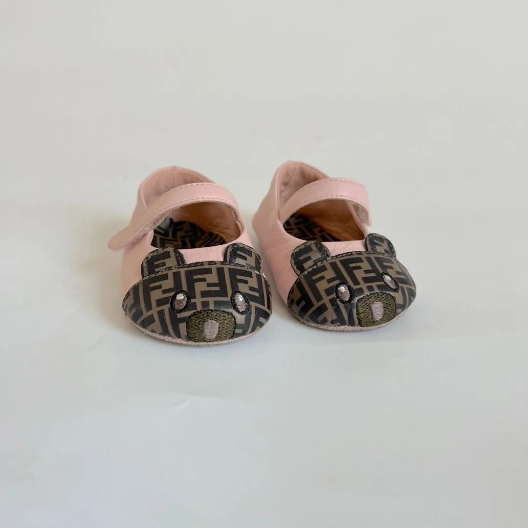 Fendi Kids FF Animal Toecap Ballerina Flats