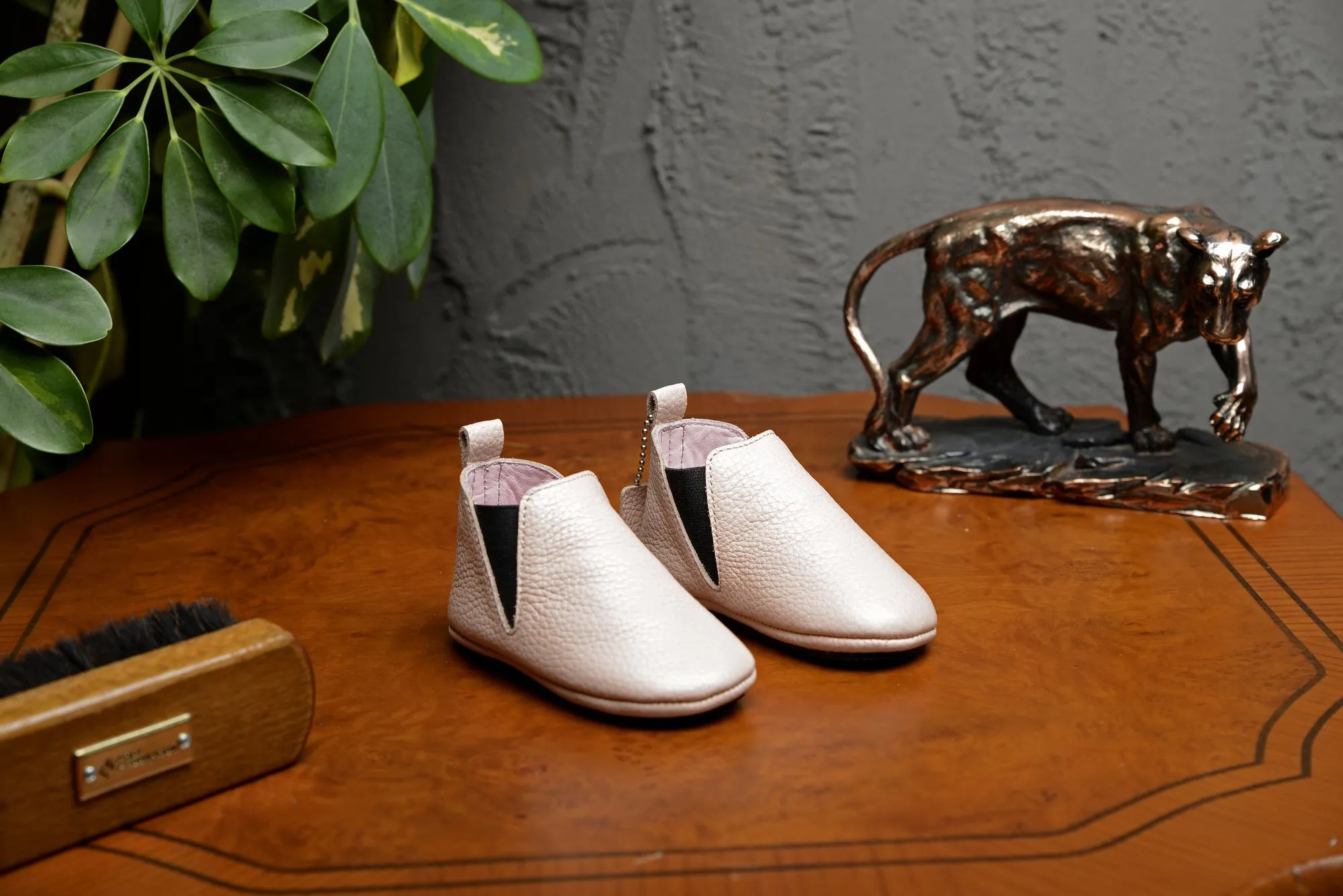 FOOT FEDERATION BABIES' LEATHER SHOE POWDER PINK