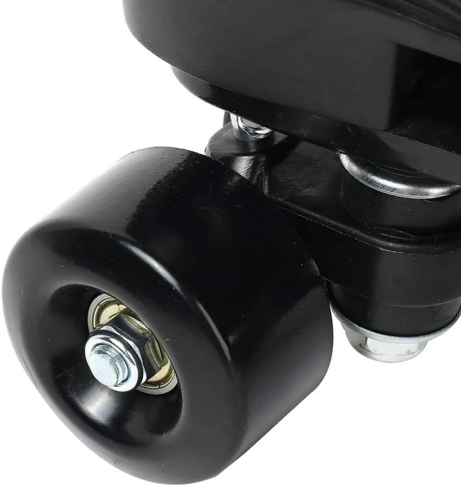 Gets Womens Roller Skates Light Up Wheels, Artificial Leather Adjustable Double Row 4 Wheels Roller Skates Shiny Skates for Teens,Adult
