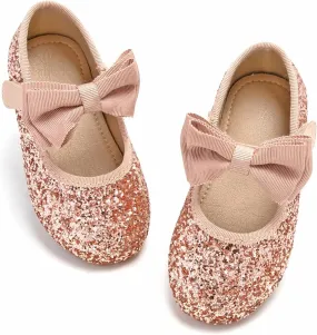 GINFIVE Toddler Girls Dress Shoes Mary Janes Ballerina Flats for Girls Shoes Toddler