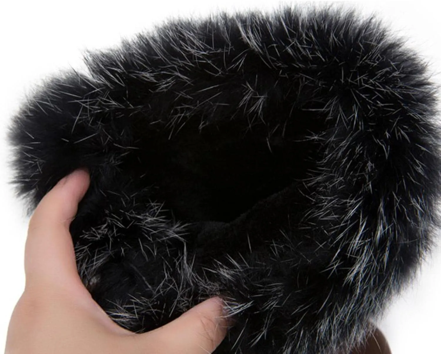 Hbeylia Dress Winter Snow Boots For Women Ladies Fashion Plush Fur Lined Warm Suede Round Toe Wedge Platform Slip On Mid Calf Boots Cozy Fleece Lining Chunky Bottom Mid Heels Short Boots For Christmas