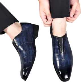 Hbeylia Men's Dress Shoes Classic Oxfords Fashion Leather Slip On Low Top Pointed Toe Formal Business Shoes Oxford Dress Shoes Tuxedo Wingtip Modern Derby Shoes For Men Business Office Work Wedding