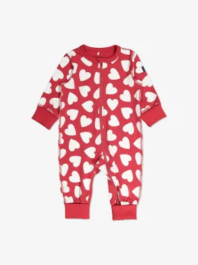 Heart Print Kids Sleepsuit