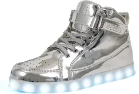 IGxx LED Light Up High Top Sneakers - USB Rechargeable, Glowing, Flashing Shoes for Men, Women & Kids
