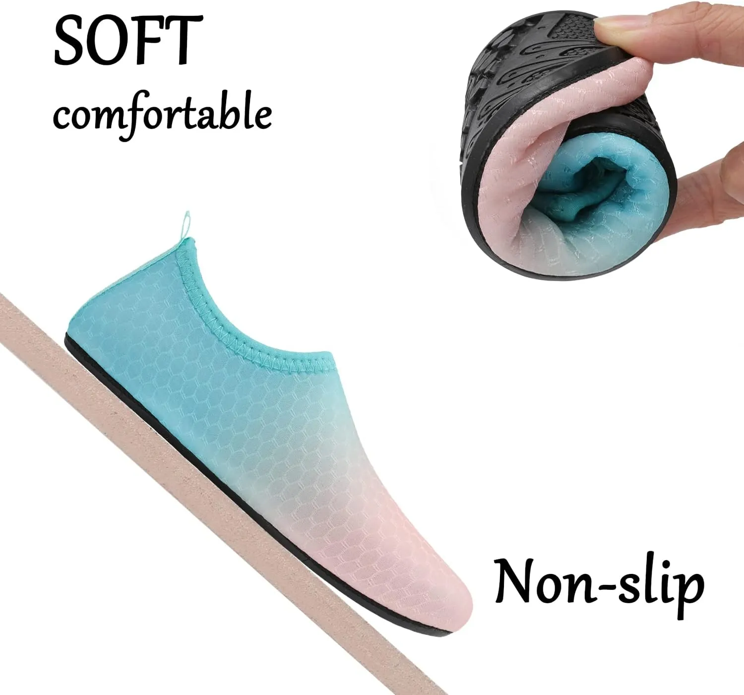 JOINFREE Kids Boys and Girls Swim Water Shoes Toddler Quick Dry Aqua Socks Barefoot Skin Shoes for Beach Sports
