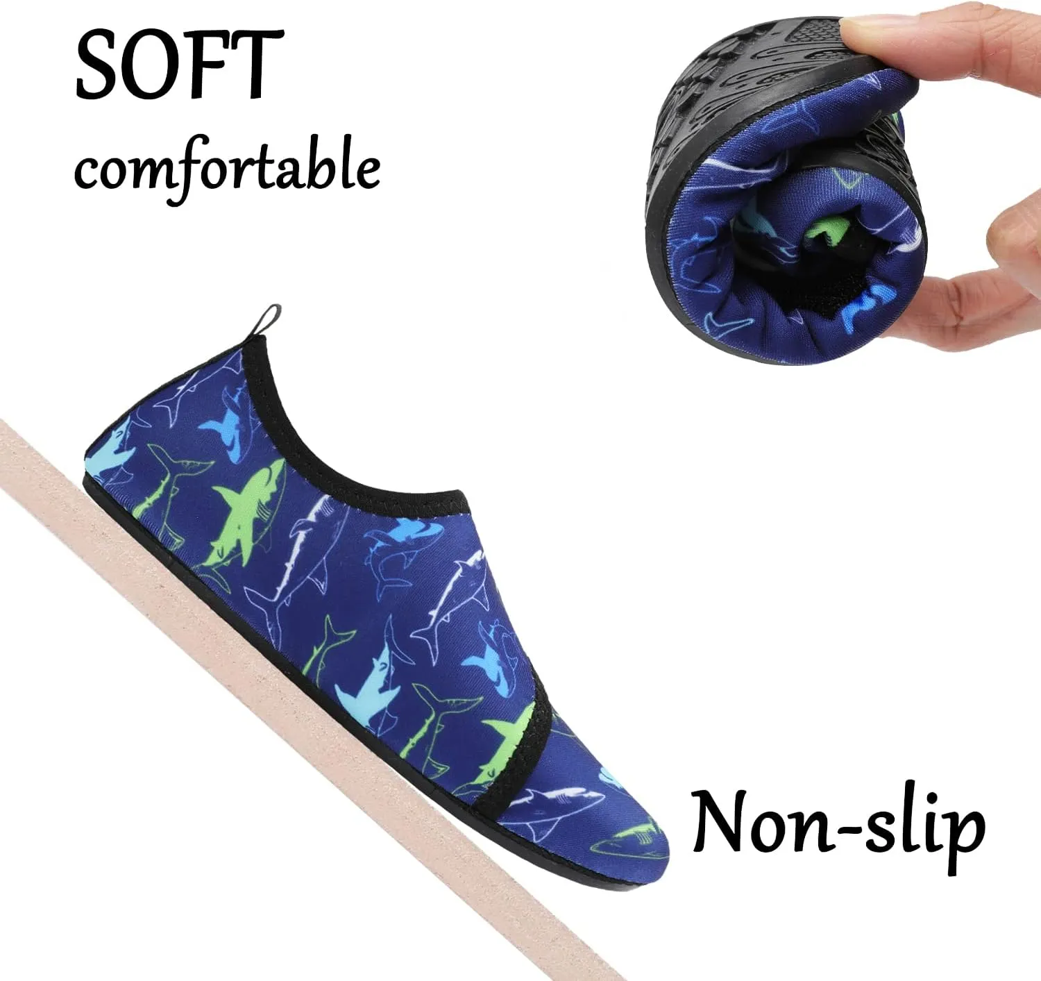 JOINFREE Kids Boys and Girls Swim Water Shoes Toddler Quick Dry Aqua Socks Barefoot Skin Shoes for Beach Sports