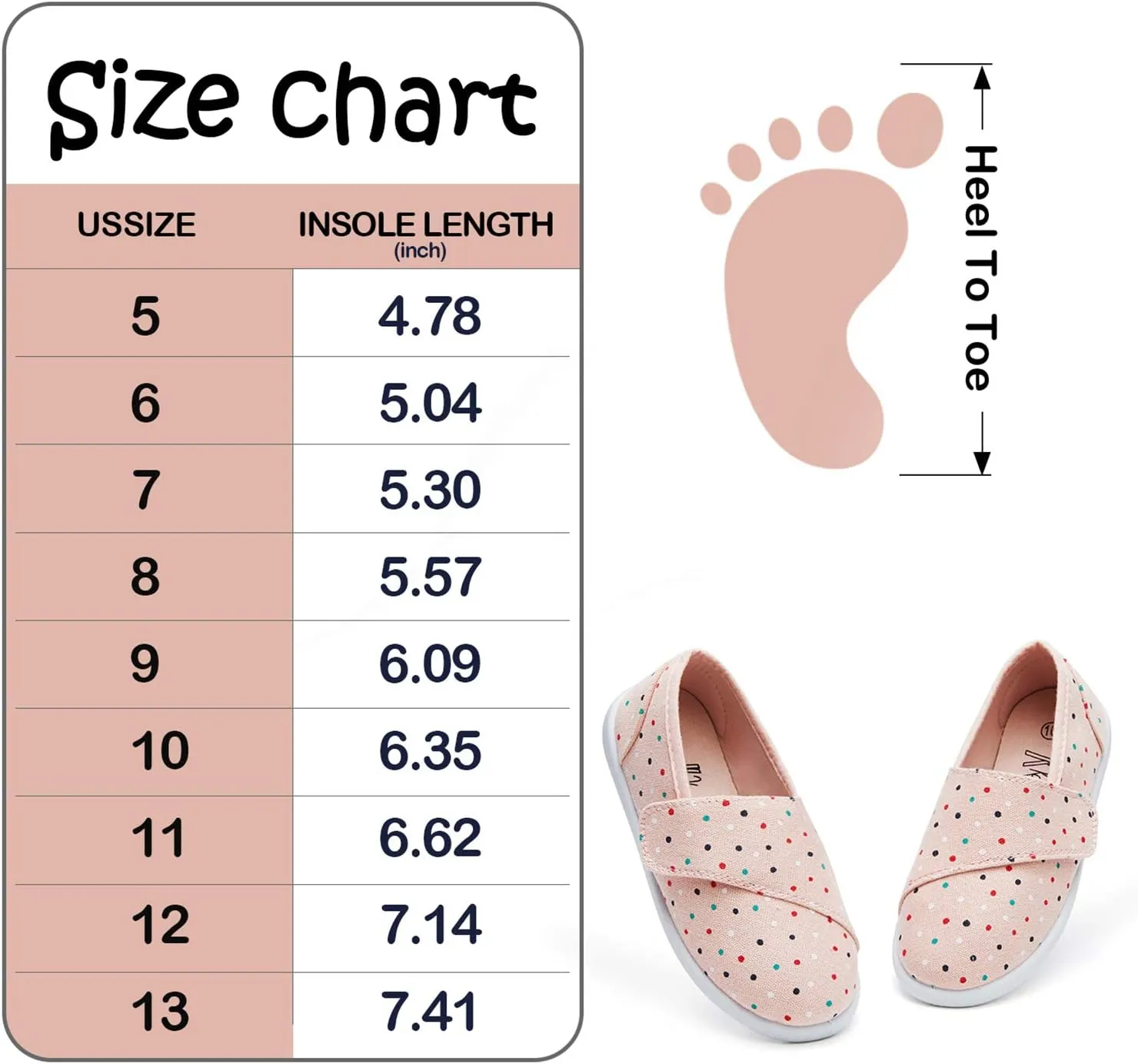 K KomForme Toddler Girls Sneakers Slip On Moccasins Casual Shoes for Toddler/Little Kid/Big Kid