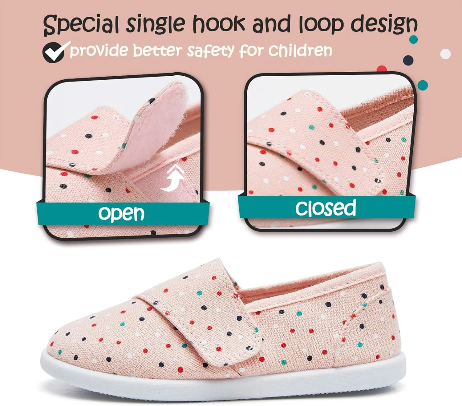 K KomForme Toddler Girls Sneakers Slip On Moccasins Casual Shoes for Toddler/Little Kid/Big Kid