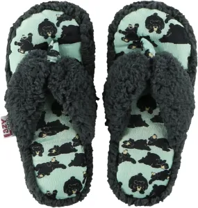 Lazy One Spa Flip-Flop Slippers for Women, Girls' Fuzzy House Slippers