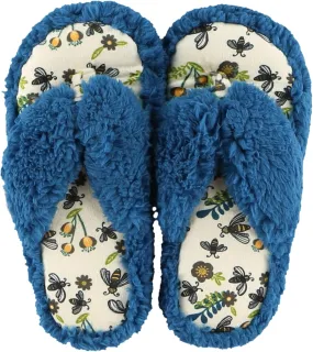 Lazy One Spa Flip-Flop Slippers for Women, Girls' Fuzzy House Slippers