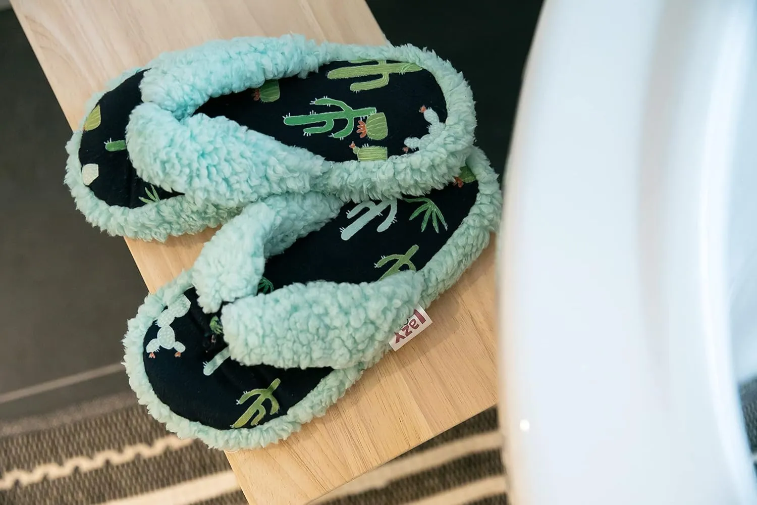 Lazy One Spa Flip-Flop Slippers for Women, Girls' Fuzzy House Slippers