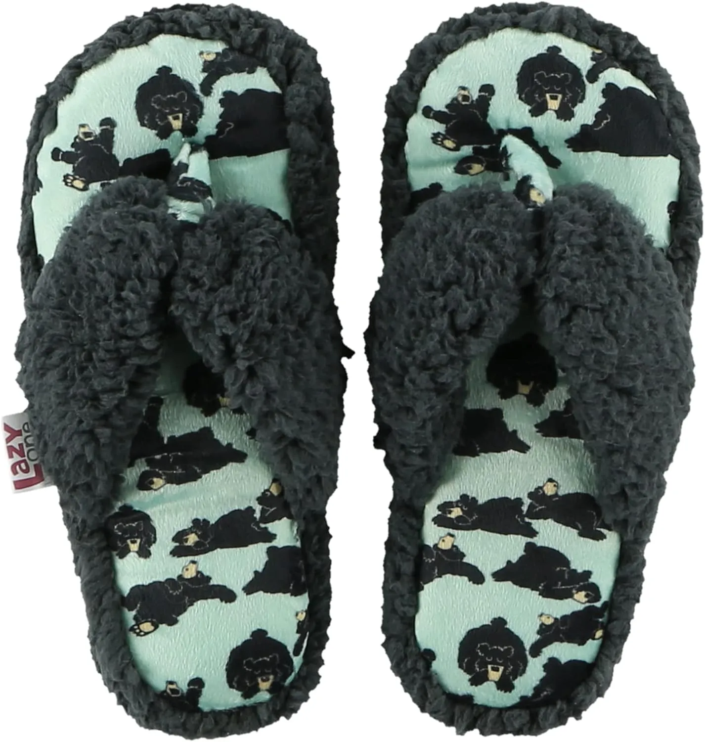 Lazy One Spa Flip-Flop Slippers for Women, Girls' Fuzzy House Slippers