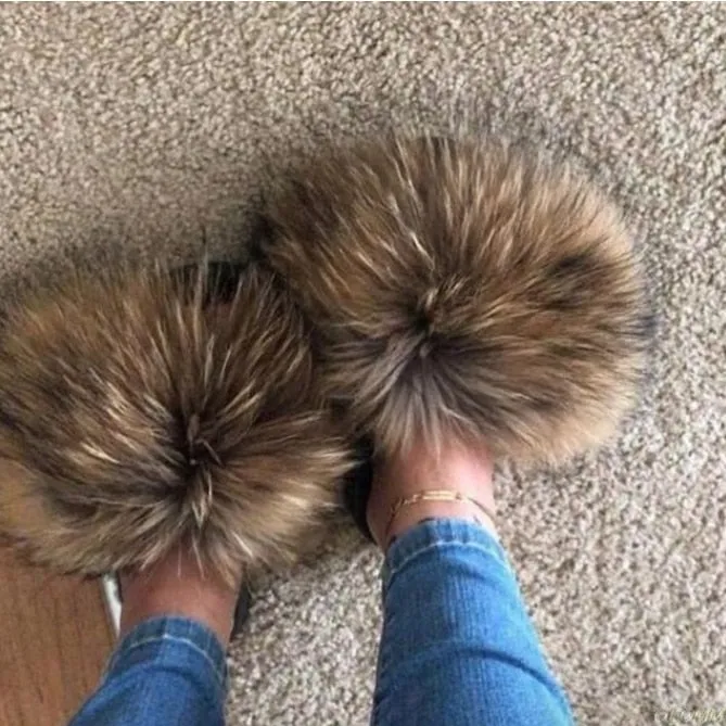 Luxury Faux Fur Slippers
