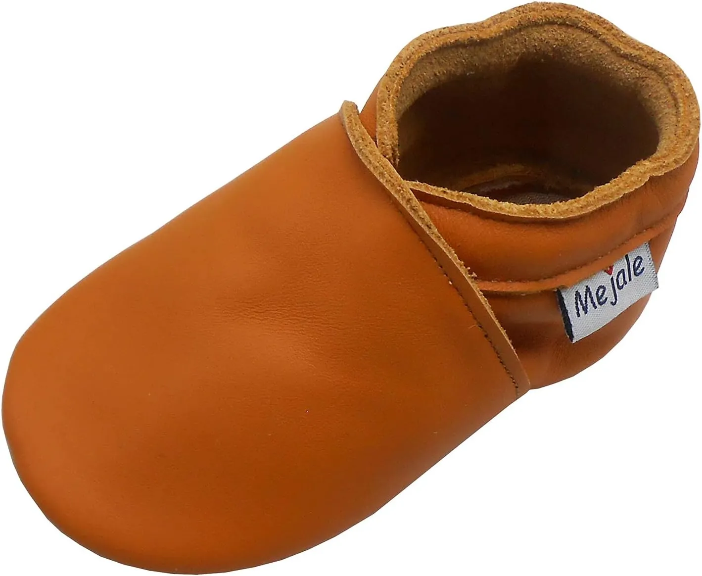 Mejale Baby Rubber Sole Shoes Boy Girl Infant Crawling Toddler Moccasins Leather Walking Anti-Slip Newborn Mini Kids Crib Boots
