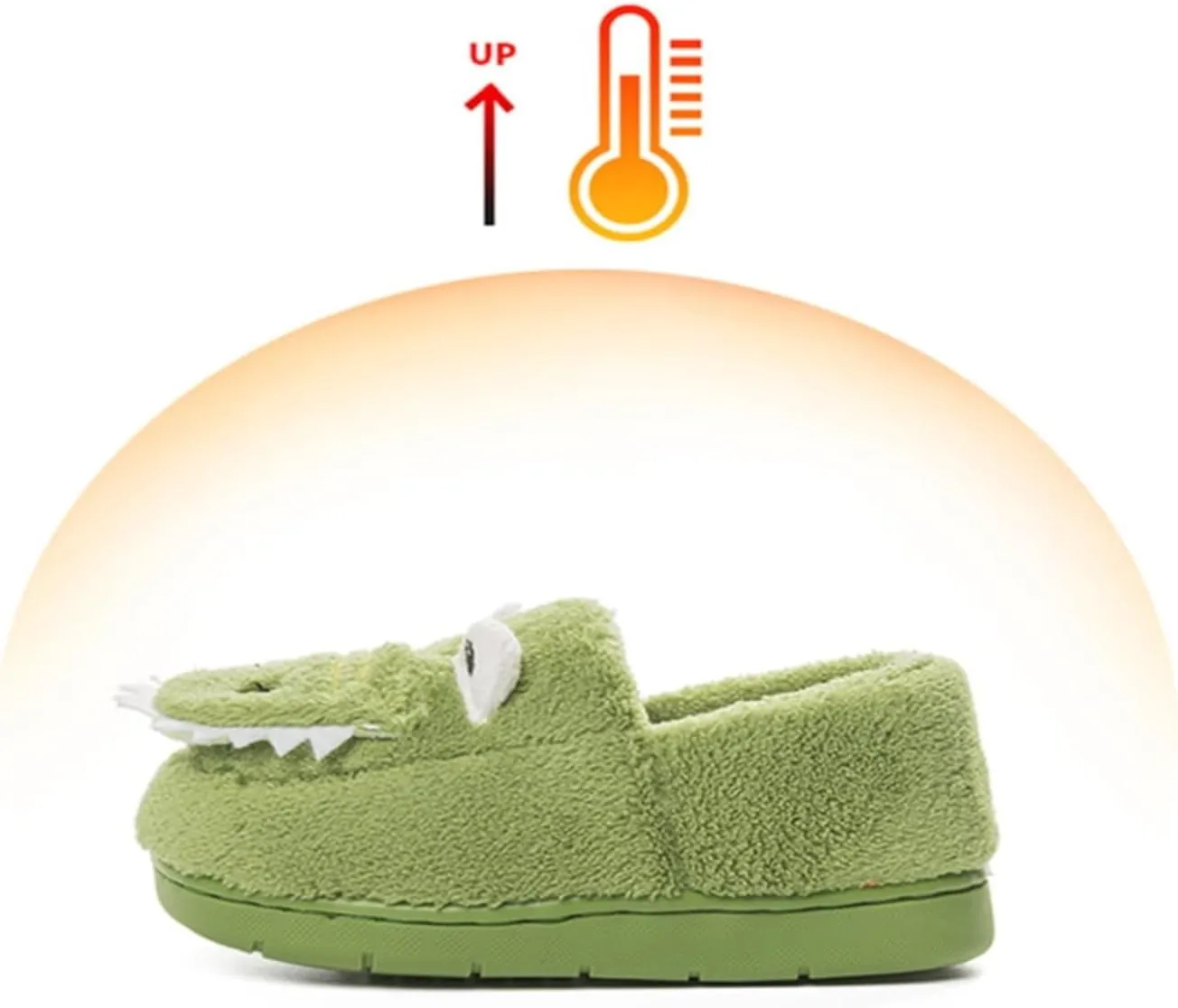 Newborn Baby Cozy Fleece Booties Super 𝐆rippers Winter Dinosaur Slippers Soft Sole Stay On Bedroom House Shoes