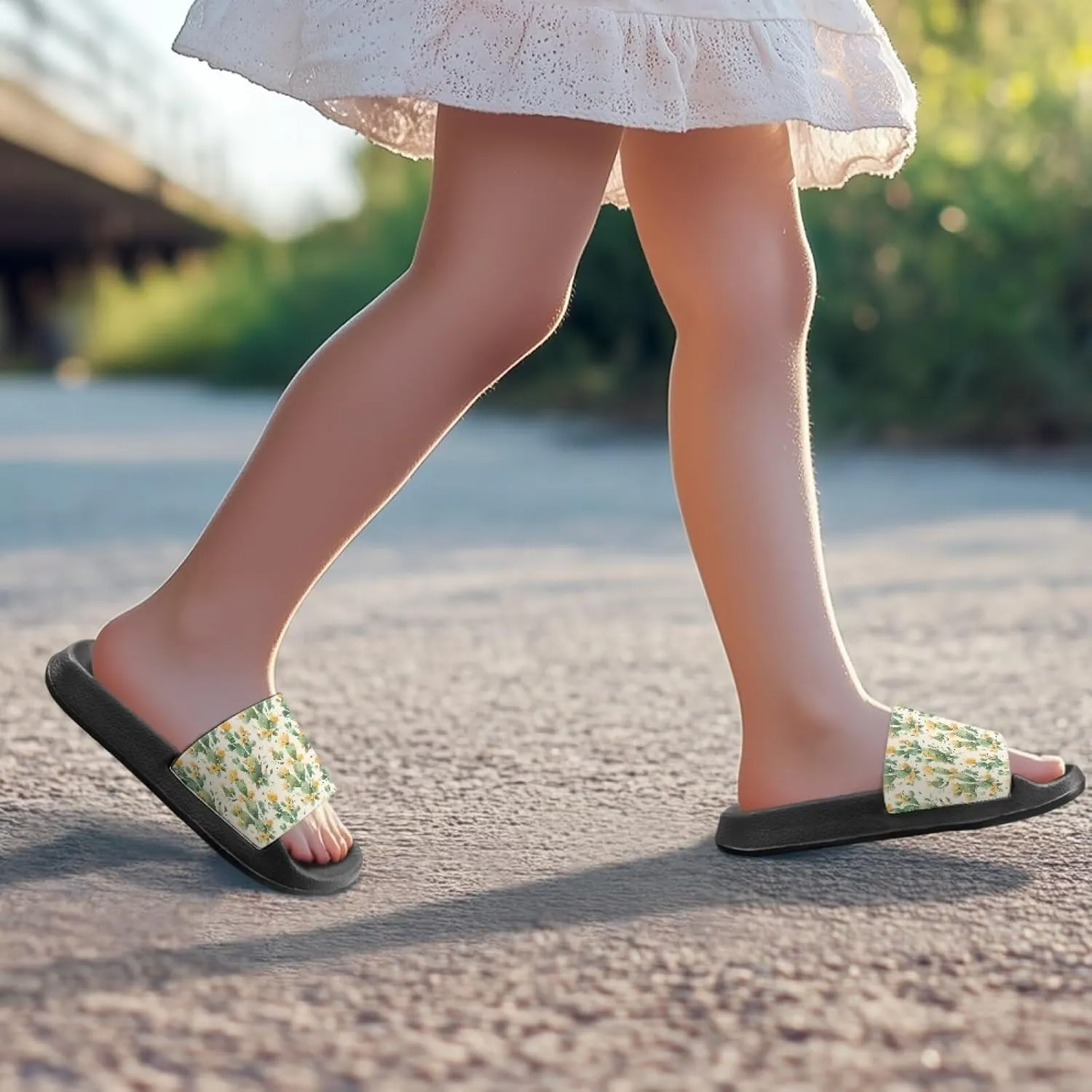 Unisex-Child Beach Slides Comfort Slide Sandals Slip Resistant Slippers for Indoor Outdoor Water Shoes Flip Flop