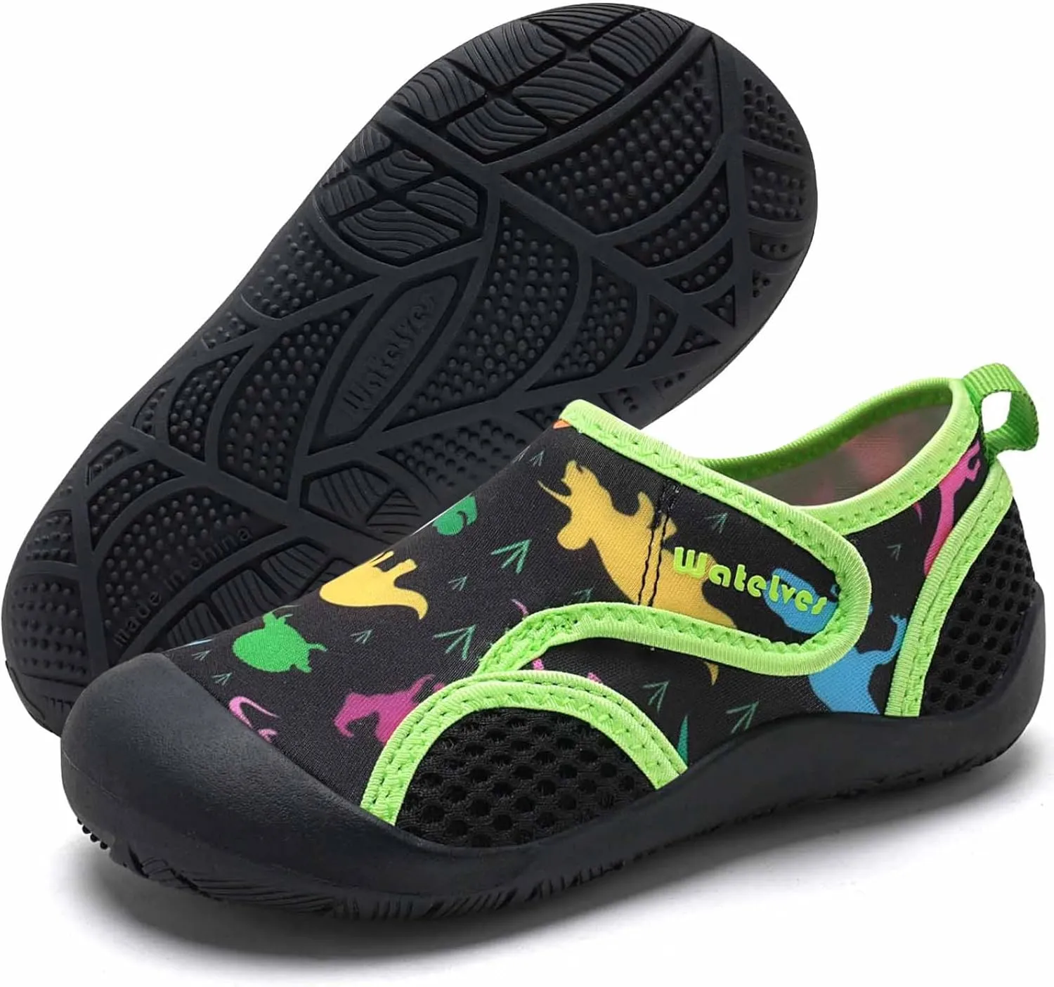 WateLves Wide Toddler Water Shoes Kids Quick Dry Barefoot Shoes Girls Boys Aqua Athletic Sneakers for Beach Hiking Swim Kayak Sport Accessories, Camping Essentials