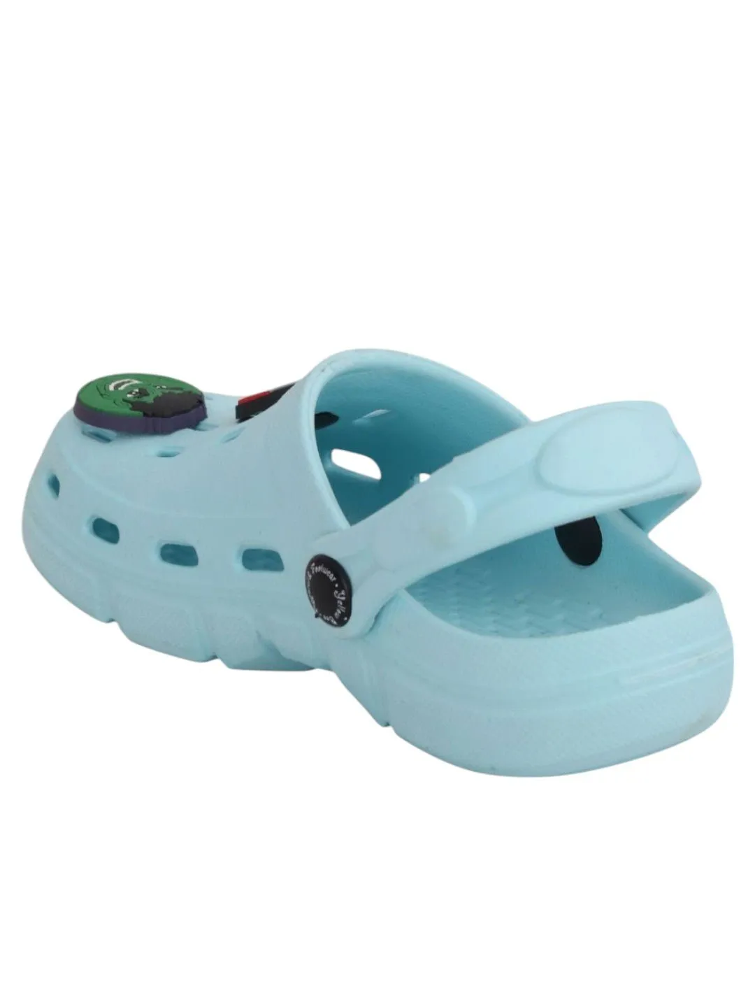 Yellow Bee Boys’ Marvel Avengers Clogs with Iron Man, Hulk & Captain America Charms – Light Blue